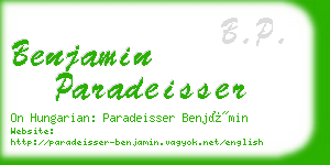 benjamin paradeisser business card